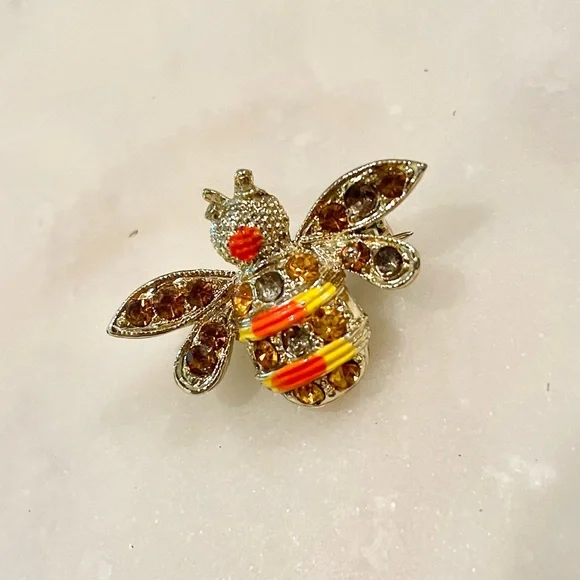 Vintage Gem Bee Pin - Picture 1 of 4